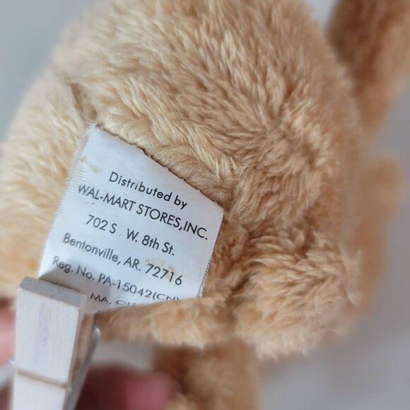 2/$15 Valentine's Day Hug Me Classic Bear Plush Brown 7" Embroider Heart Smiling - Picture 9 of 10